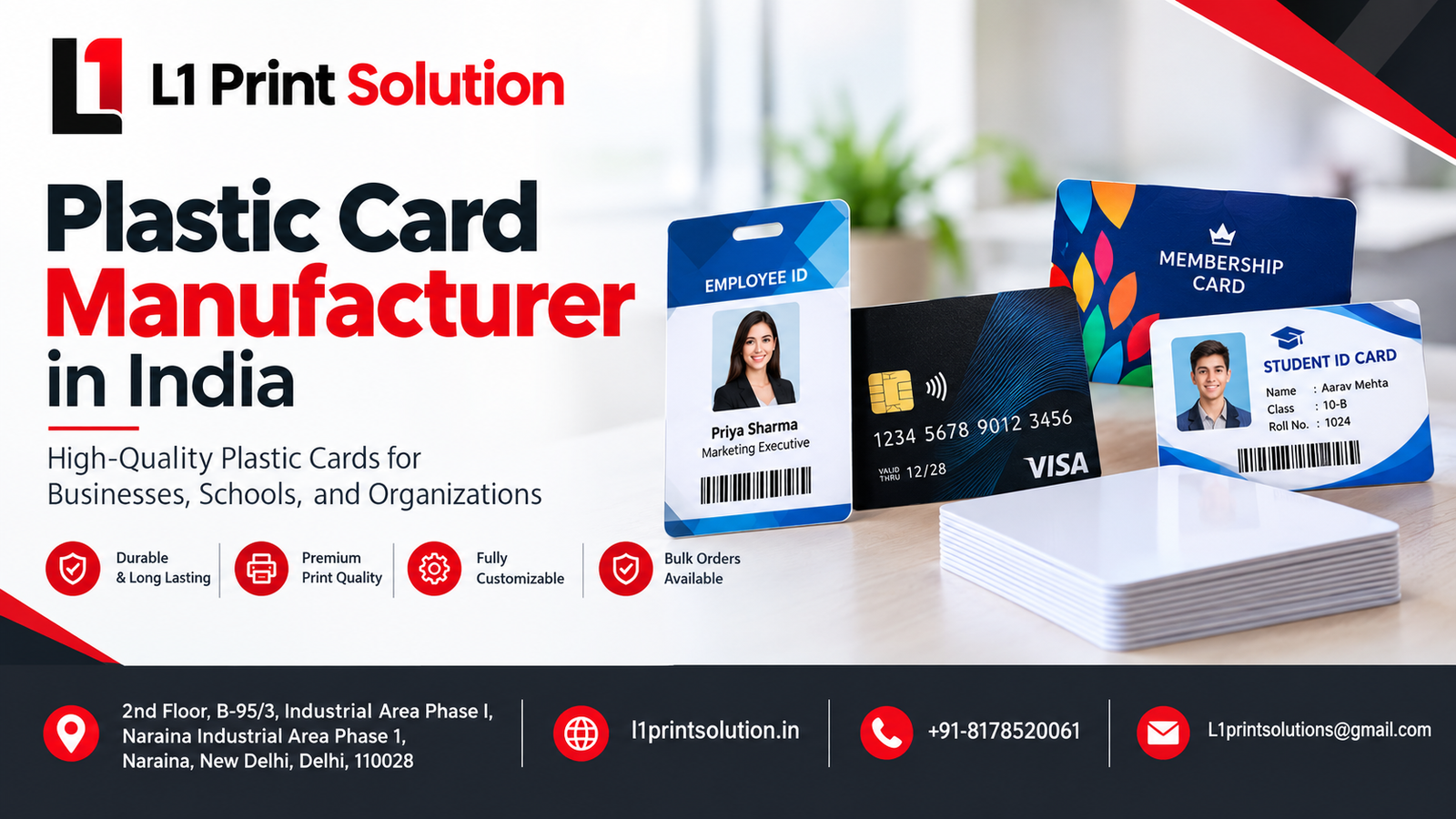 Plastic Card Manufacturer in India | Quality PVC Cards