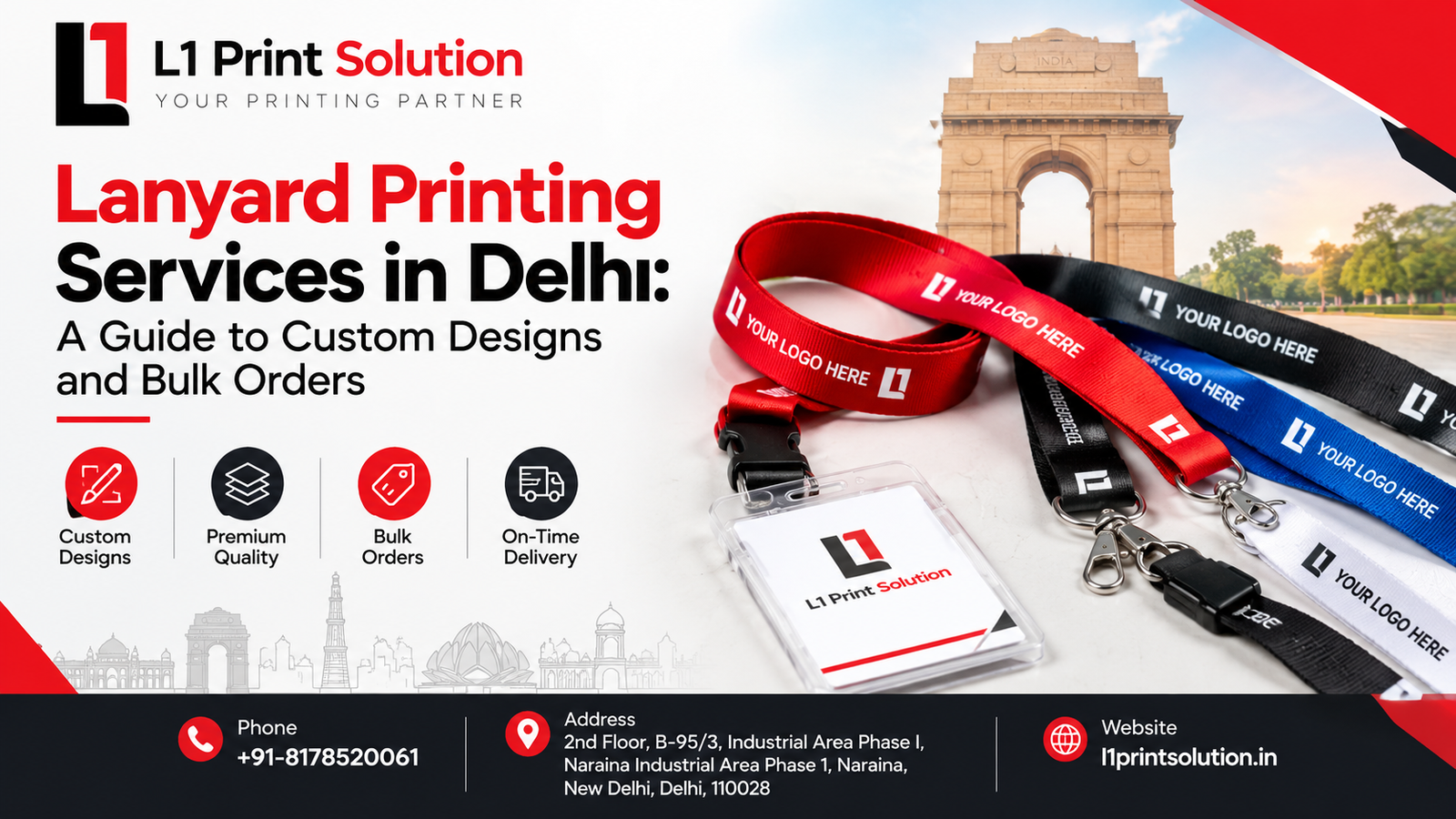 Lanyard Printing Services in Delhi: A Guide to Custom Designs and Bulk Orders