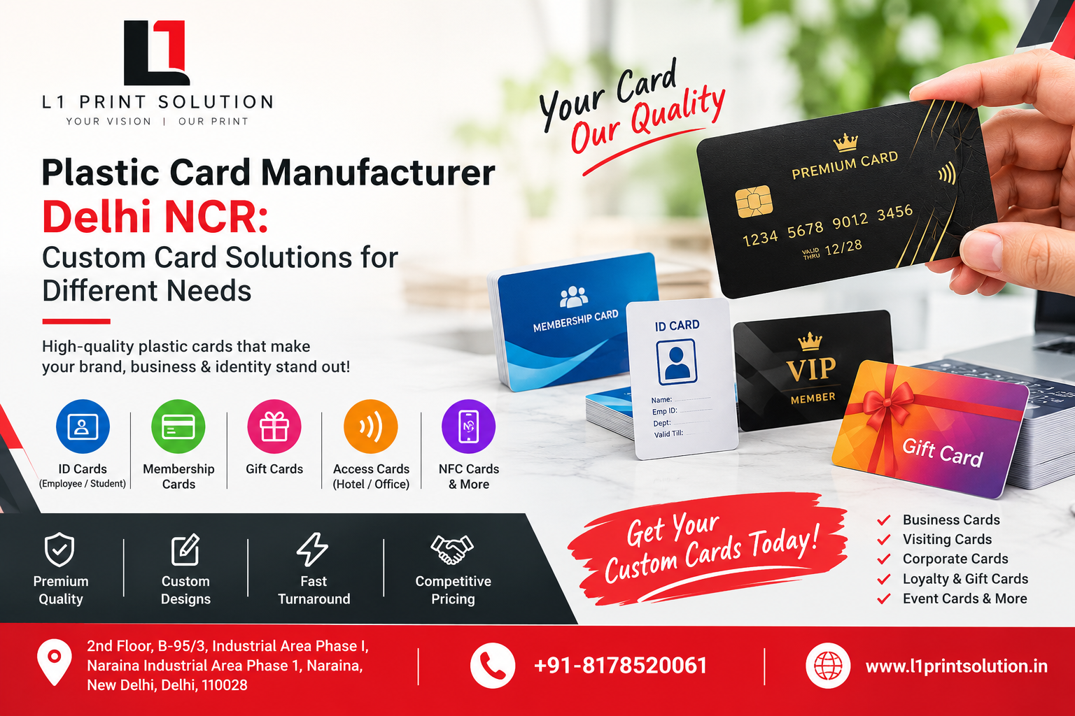 Plastic Card Manufacturer Delhi NCR